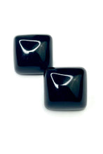 Load image into Gallery viewer, Black Deco Chunky Square Stud Earrings