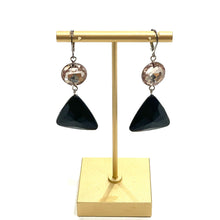 Load image into Gallery viewer, Pink Shine &amp; Black Facet Trinket Earrings