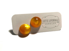 Load image into Gallery viewer, Marigold Moonglow Retro Button Stud Earrings