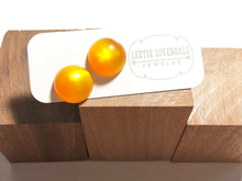 Load image into Gallery viewer, Marigold Moonglow Retro Button Stud Earrings