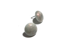 Load image into Gallery viewer, Grey Aurora Borealis Marbled Retro Button Stud Earrings