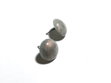 Load image into Gallery viewer, Grey Aurora Borealis Marbled Retro Button Stud Earrings