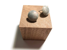 Load image into Gallery viewer, Grey Aurora Borealis Marbled Retro Button Stud Earrings