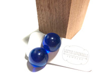 Load image into Gallery viewer, Aqua Blue Large Gumdrop Stud Earrings