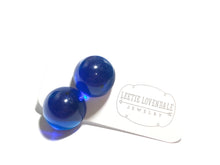 Load image into Gallery viewer, Aqua Blue Large Gumdrop Stud Earrings