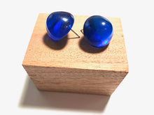 Load image into Gallery viewer, Aqua Blue Large Gumdrop Stud Earrings
