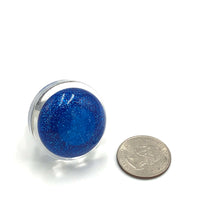 Load image into Gallery viewer, Blue Glitter Cocktail Ring