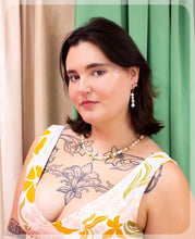 Load image into Gallery viewer, Starry Ocean - Green Beaded Necklace