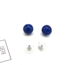 Load image into Gallery viewer, Blue Mosaic GumDrop Stud Earrings