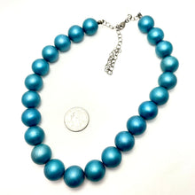 Load image into Gallery viewer, Blue Metallic Marco Statement Necklace