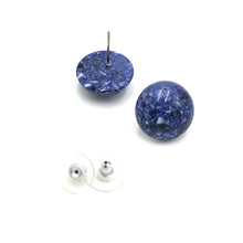 Load image into Gallery viewer, Periwinkle Speckled Mosaic Retro Button Stud Earrings