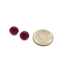 Load image into Gallery viewer, Dark Garnet Retro Button Stud Earrings