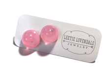 Load image into Gallery viewer, Pink Opal Large Gumdrop Stud Earrings