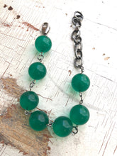 Load image into Gallery viewer, Petrol Green Transparent Lucite Bubble Stations Bracelet