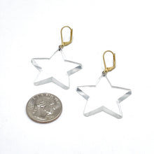 Load image into Gallery viewer, Clear Star Earrings