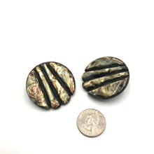 Load image into Gallery viewer, Deep Carved Dark Night Button Stud Earrings