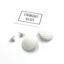 Load image into Gallery viewer, White Vortex Retro Button Stud Earrings