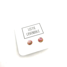 Load image into Gallery viewer, Dragons Breath Opal Foil Glass Stud Earrings