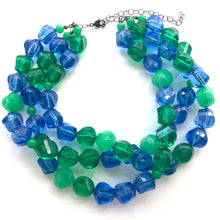 Load image into Gallery viewer, Sparkling Waters Faceted Lucite Morgan Necklace