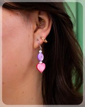 Load image into Gallery viewer, Lilac Sea Glass Earrings