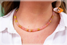 Load image into Gallery viewer, Golden Salmon Beaded Choker