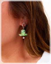 Load image into Gallery viewer, Glass Speckled Octopus Earrings