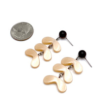 Load image into Gallery viewer, Champagne &amp; Chocolate Moonglow Scalloped Earrings *