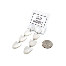 Load image into Gallery viewer, White Arrow Moonglow Earrings *