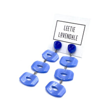 Load image into Gallery viewer, Periwinkle Moonglow Mod Window Statement Earrings *