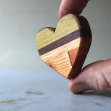 Load image into Gallery viewer, Striped Wooden Hearts