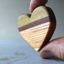 Load image into Gallery viewer, Striped Wooden Hearts