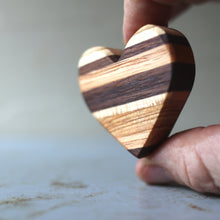 Load image into Gallery viewer, Striped Wooden Hearts