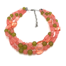 Load image into Gallery viewer, Coral &amp; Olive Frosted Morgan Necklace