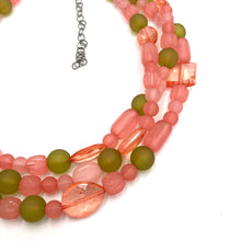 Load image into Gallery viewer, Coral &amp; Olive Frosted Morgan Necklace