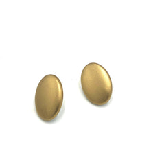 Load image into Gallery viewer, Shabby Metallic Gold Oval Stud Earrings
