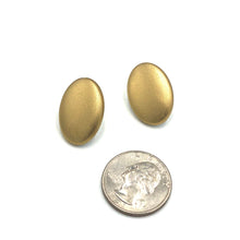 Load image into Gallery viewer, Shabby Metallic Gold Oval Stud Earrings