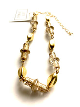 Load image into Gallery viewer, Gilded Gold &amp; Floral Beaded Amelia Necklace