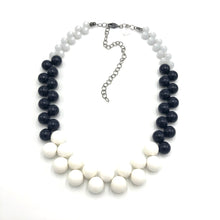 Load image into Gallery viewer, Black &amp; White Color-Block Button Dot Necklace
