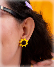 Load image into Gallery viewer, Hidden Disabilities Beaded Sunflower Earrings