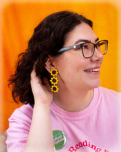Load image into Gallery viewer, Hidden Disabilities Beaded Sunflower Earrings