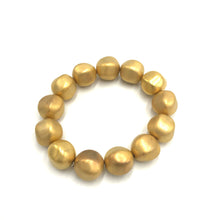 Load image into Gallery viewer, Gilt Matte Gold Stretch Bracelet