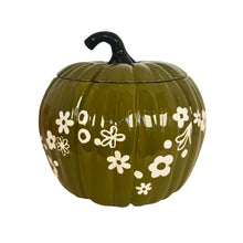 Load image into Gallery viewer, Crazy Daisy Pumpkin Jars in Martini Green