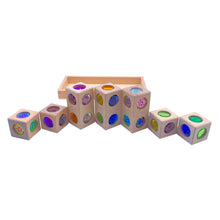 Load image into Gallery viewer, Pastel &amp; Rainbow Gem Block Collection – 3 Styles with Wooden Storage Trays