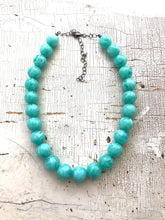 Load image into Gallery viewer, Marbled Tiff Teal Marco Necklace