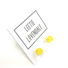 Load image into Gallery viewer, Golden Yellow Frosted Lucite Mini Ball Stud Earrings