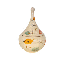 Load image into Gallery viewer, Wind &amp; Leaves Speckled Teardrop Jar with 22k Gold Accents
