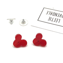 Load image into Gallery viewer, Cherry Red Moonglow Vintage Mouse Stud Earrings