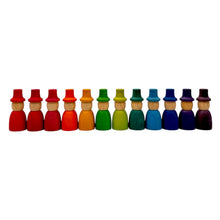 Load image into Gallery viewer, Rainbow &amp; Pastel Wooden Peg Dolls Collection – 5 Styles