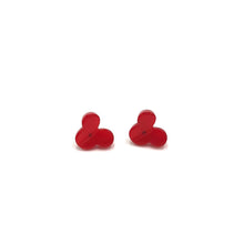 Load image into Gallery viewer, Cherry Red Moonglow Vintage Mouse Stud Earrings