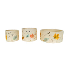 Load image into Gallery viewer, Wind &amp; Leaves Speckled Vases with 22k Gold Accents and Optional Hand Poured Candle
